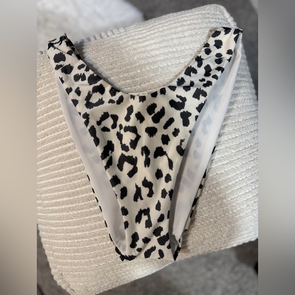 NWT  Aerie Leopard Print High Cut Cheeky Bikini Bottoms. - Picture 1 of 4